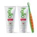 Hello Oral Care Kids Fluoride Free and SLS Free Toothpaste Twin Pack with BPA-Free Kids & Toddler Toothbrush Natural Watermelon