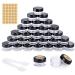 30 pieces of jaws cream can empty Tiegel Mini Creams with label stickers and mini spatula for nail art lip balm cream 5g 5ml black