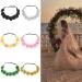 amangul Flower Headband for Bridal Women Wedding Hairband Crown Headhoop Elegant Headpiece Lady Girl Party Hair Accessories(Yellow Pink) - Buy Online on GoSupps.com
