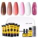 BURANO Poly Nail Extension Gel Kit Poly Extension Gel Kit Nail with LED lamp Builder Gel Extension Nail Gel Kit Gel Builder for Nails All-in-One Nail Technician Set pink