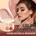 Blush and Highlighter Palette 6-Color Contour Palette - Melting Cream Cosmetics Water Resistant for a Natural Healthy Glow and Mature Complexion Lightweight Texture - Buy Online on GoSupps.com