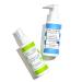 Spots & Stripes - Teen Skincare Duo for Boys Effective and Natural Essentials for Teen and Young Skin with Virgin Coconut Cucumber and Aloe Vera Super Gentle Combats Blemishes (150ml and125ml) Boys' Cleanser + Face Mist