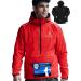 Forrider waterproof 3in1 Bicycle jacket Rain jacket running jacket 4Functional Bicycle jacket men waterproof breathable windbreaker |Article falls smaller from L Race Red