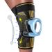 Fit Geno Knee Brace with Side Stabilizers: Breathable Knee Sleeve w/ Patented Patella Gel Pad for Maximum Pain Relief - Ultimate Knee Support and Fast Recovery from Meniscus Tear Arthritis ACL PCL Men & Women (Medium) Medium Black-Gold
