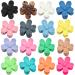 16 Pieces Flower Claw Big Flower Jaw Hair Clips Strong Hold Cute Plastic Matte 16 Colors Floral Hair Accessories for Women Girls Thick or Thin Hair