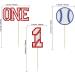Gyufise 24Pcs Baseball 1st Birthday Cupcake Toppers Glitter First Birthday Baseball One Cupcake Picks Decorations for Baseball Sports Theme Baby Shower 1st Birthday Party Supplies Red D Red-24pcs - Buy Online on GoSupps.com