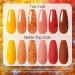 UR SUGAR Autumn Winter Poly Extension Gel Nail Set - 6 Fall Colours Including Maple, Pumpkin, and Glitter Red - Perfect for Halloween and Christmas Gifts Box for Women - Buy Online on GoSupps.com