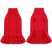 Shop Cozy Red Dog Sweater Dress with Turtleneck - Winter Warmth for Medium Dogs | Stylish Pet Clothing - Buy Online on GoSupps.com
