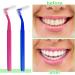 SKHAOVS 40 pcs L Shaped Interdental Brushes with Non-Slip Handle for Teeth Cleaning - 4 Colours - Buy Online on GoSupps.com