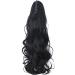 Fashion Ponytail Hair Extension Claw Curly Wavy Straight Clip in ponytail Hairpiece One Piece fake hair Ponytails for Women 18 Curly Dark Black Dark Black 18 inch - Buy Online on GoSupps.com