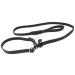 CopcoPet - Retriever leash/agility leash made of fat leather chrome-plated size 1.20 mx 10 mm black 1.20 mx 10 mm chrome-plated black