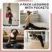 NexiEpoch 4 Pack High Waisted Leggings for Women with Pockets - Tummy Control Workout Pants | Reg & Plus Size - Black (L-XL) - Buy Online on GoSupps.com