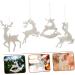 HOMSFOU 20 Pcs Christmas Elk Pendant Antler Window Hanging Xmas Gifts Glass Clear Ornaments Clear Glass Christmas Elk Hanging Ornament Hanging Bells Decoration Supplies Pvc The Tree As Shownx5pcs 15X8CMx5pcs - Buy Online on GoSupps.com