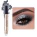 Enfuntins Shimmer Cream Eyeshadow Stick  Eye Brightener Stick Glitter Eyeshadow Crayon Pencil with Soft Smudger  Long Lasting Waterproof Highlighter Eye Shadow Makeup (10 Silver Gray Shimmer)