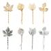 8PCS/4Pairs Metal Vintage Leaf Hair Clips  Elegant Retro HairPins Bobby Pins for Women Ladies  Hair Decorations Accessories for Wedding Party Daily Wearing (Gold and Siver)
