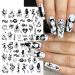 8 Sheets Halloween Nail Art Stickers - 3D Gothic Designs for Women | Skull Snake & Flower Decals | Perfect for Spooky Nail Art - Buy Online on GoSupps.com