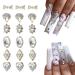 YOSOMK Nail Charms for Nail Art 30PCS Nail Rhinestones Gemstones 3D Iridescent Diamonds Nail Supplies Accessories Shiny Nail Gem Jewelry for Women Acrylic Nail Design Decoation