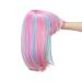 SWACC Short Straight Bob Wig with Bangs - Colorful Synthetic Cosplay Wig for Women & Kids, Ideal for Daily Party Fun! (Pink Blue Blonde Multi-Colored) + Wig Cap - Buy Online on GoSupps.com