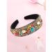 Baroque Crystal Rhinestone Padded Headband | Velvet Bejewelled Hairband for Women and Girls - Buy Online on GoSupps.com