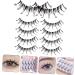 Angoily 5 Pairs Diamond Eyelashes False Eyelash Women Fake Lash Decor Christmas Lashes Asian Decor Girls Lashes Colored Lash Clusters Fake Eyelashes Fluffy Miss Fiber Transparent Line - Buy Online on GoSupps.com