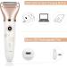 Painless 2-in-1 Electric Razor for Women - Wet and Dry Bikini Trimmer for Face, Legs, and Underarms - Cordless Lady Hair Removal in Gold - Buy Online on GoSupps.com