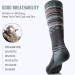 Merino Wool Ski Socks 2-Pack - Gray Medium, Over The Calf, Non-Slip Cuff for Men & Women - Buy Online on GoSupps.com