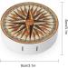 Retro Nautical Compass Round Case For Contact Lens Kit Storage Box with Mirror Printed - Buy Online on GoSupps.com
