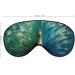 Watercolor Green Peacock Sleep Mask - Adjustable Eye Cover for Men and Women - Blocks Light for Night Travel and Nap - Buy Online on GoSupps.com