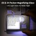 Premium 6X 3X Pocket Magnifying Glass with Light Small Lighted Magnifiers for Kids Seniors Reading Fine Prints Handheld Magnafining Glasses Magnify Glass with Protective Sleeve - Buy Online on GoSupps.com