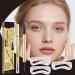 Eyebrow Pencil 2in1 Eyebrow Filler Pencil with Eyebrow Gel Long Lasting Womens Cosmetics Sweatproof Beauty Accessories for Work Fitness Sports Dating Business and Photoshoot for Girls - Buy Online on GoSupps.com