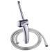 Hand bidet sprayer toilet with 59 inch shower hose for bathrooms shower personal hygiene diaper cleaning pet pool & floor cleaning (silver)