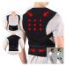 Coovs Tourmaline Selbstal -heating magnetic therapy Taille back shoulder posture corrector spine lumbar support back support belt pain relief (color: black size: medium) black M
