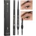Waterproof Eyeliner Precision High-Pigmented Creamy - Eyebrow Trimmer and Brush Design Waterproof Retractable Eyeliner Makeup for Daily Use Beginner Friendly 02 - Buy Online on GoSupps.com