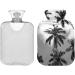 NAANLE 2L Coconut Palm Transparent Hot Water Bottle with Lid - Ideal for Menstrual Cramps Pain Relief & Heat Therapy - Buy Online on GoSupps.com