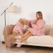 OHS Fleece Dog Hoodie Sherpa Lined Reversible Cosy Pet Clothing - Large Blush Pink - Buy Online on GoSupps.com