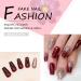 24 Pieces Red Glitter French Artificial Nails - Square Press-On Design for Women & Girls | DIY Acrylic Nail Art - Buy Online on GoSupps.com