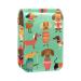 Lipstick Case Leather Lip Gloss Lipstick Organizer with Mirror Mini Lipstick Holder Bag Colorful Animal Dog Pattern E531b6buxk