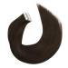 Moresoo Invisible Tape Extensions - Real Hair 60cm | Dark Brown #4 Tape In Hair Extensions - 20 Pieces/50g Remy Real Hair - Buy Online on GoSupps.com