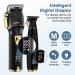 HIENA PRO Professional Hair Clippers Set for Men Cordless Barber Kit Rechargeable Hair Cutting Set Clippers and Trimmers Set Clippers for Men Haircut with LED Display USB Charging Gifts for Men - Buy Online on GoSupps.com