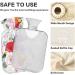 NAANLE 2L Hot Water Bottle with Lid - Floral Design for Back Pain Relief & Cold Therapy - Transparent Hand & Foot Warmer - Buy Online on GoSupps.com