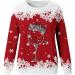 Womens Christmas Sweatshirt Snowman Penguin Print O-Neck Raglan Top - Red, M - Buy Online on GoSupps.com