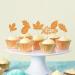 Blumomon 30PCS Maple leaf Happy Autumn Cupcake Toppers with Glitter Maple Leaf Fall Theme Cupcake Picks for Happy Day Theme Birthday Party Cake Decorations Supplies Leaf-30-orange - Buy Online on GoSupps.com