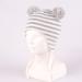 LANGZHEN Toddler Winter Hat Earflap Knit Cap, Fleece Lined Beanie for Baby Boys Girls 1-2 Years - Grey Stripe - Buy Online on GoSupps.com