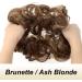JJstar 2PCS Messy Bun Hair Pieces - Curly Fake Hair Buns for Women - High Heat Resistant Synthetic Fiber Scrunchies - Brunette/Ash Blonde - Buy Online on GoSupps.com