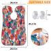 Watercolor Flowers Pattern Beard Bib Apron | Non-Stick Waterproof Hair Catcher for Men - Perfect Grooming Gift - Buy Online on GoSupps.com
