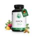 Maca 3-en-1-Complexe Noir-Rouge-Or Haute Dosage : 112.000 mg Poudre de Maca (2.800 mg Extrait (40:1)) Stock pour 2 Mois V gan & Test en Laboratoire Green Natural