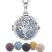 Infuseu pendant jewelry aromatherapy chain fragrance stone diffusor essential oils tree of life necklace aroma meditation jewelry gift for women 03 tree of life 3