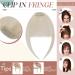 Elailite Clip in Fringe Human Hair Wispy Air Bangs (Super Thin Type) - 100% Real Remy Natural Hair Bangs 5 Inch With Temples Hair Piece 15g - #60 Platinum Blonde - Buy Online on GoSupps.com