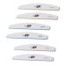 Set of 6 Nail Files Half Moon Professional Emery Boards for False Nails Acrylic Gel Tips Manicure tools by Nail4U Double sided Nail File Different Gradation 120/150 100/180 180/240