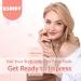 Glazed Press on Nails - Medium Length Coffin Chrome Glossy Pearlescent Pink with White French Tips | Reusable 24Pcs Fake Nails for Women & Girls - Buy Online on GoSupps.com
